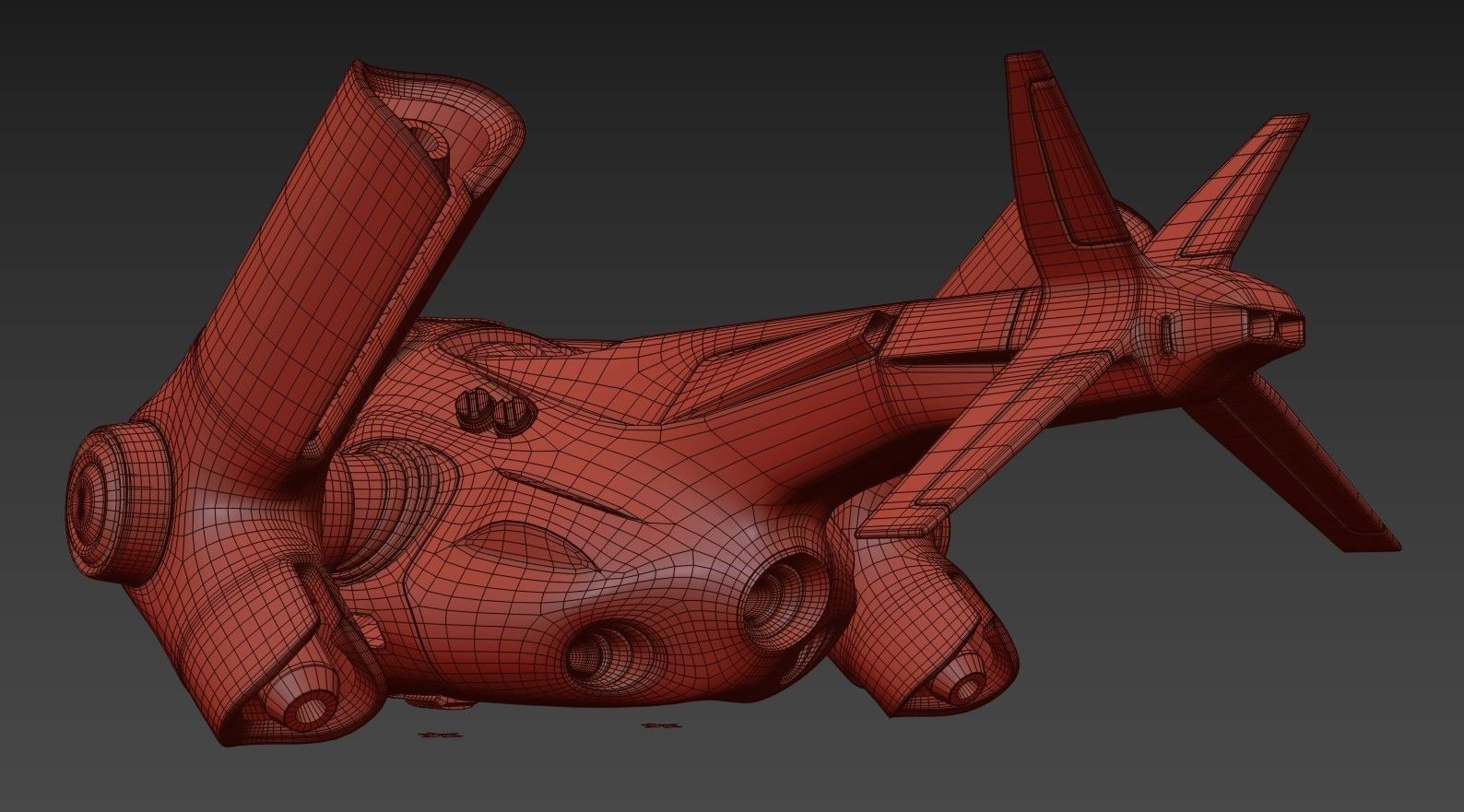 Sci fi ship Low-poly 3D model_21