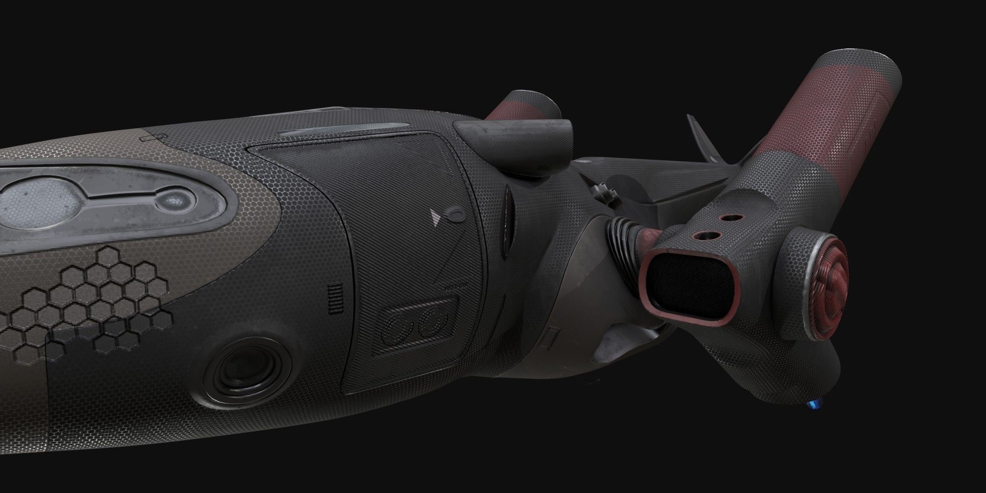 Sci fi ship Low-poly 3D model_10