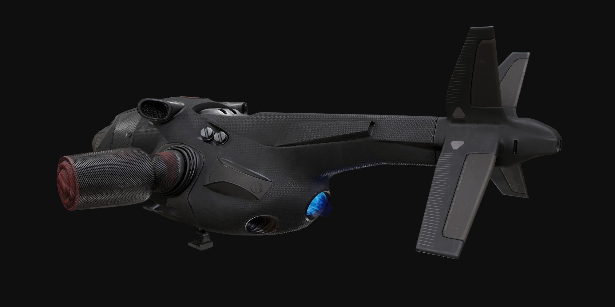 Sci fi ship Low-poly 3D model_16