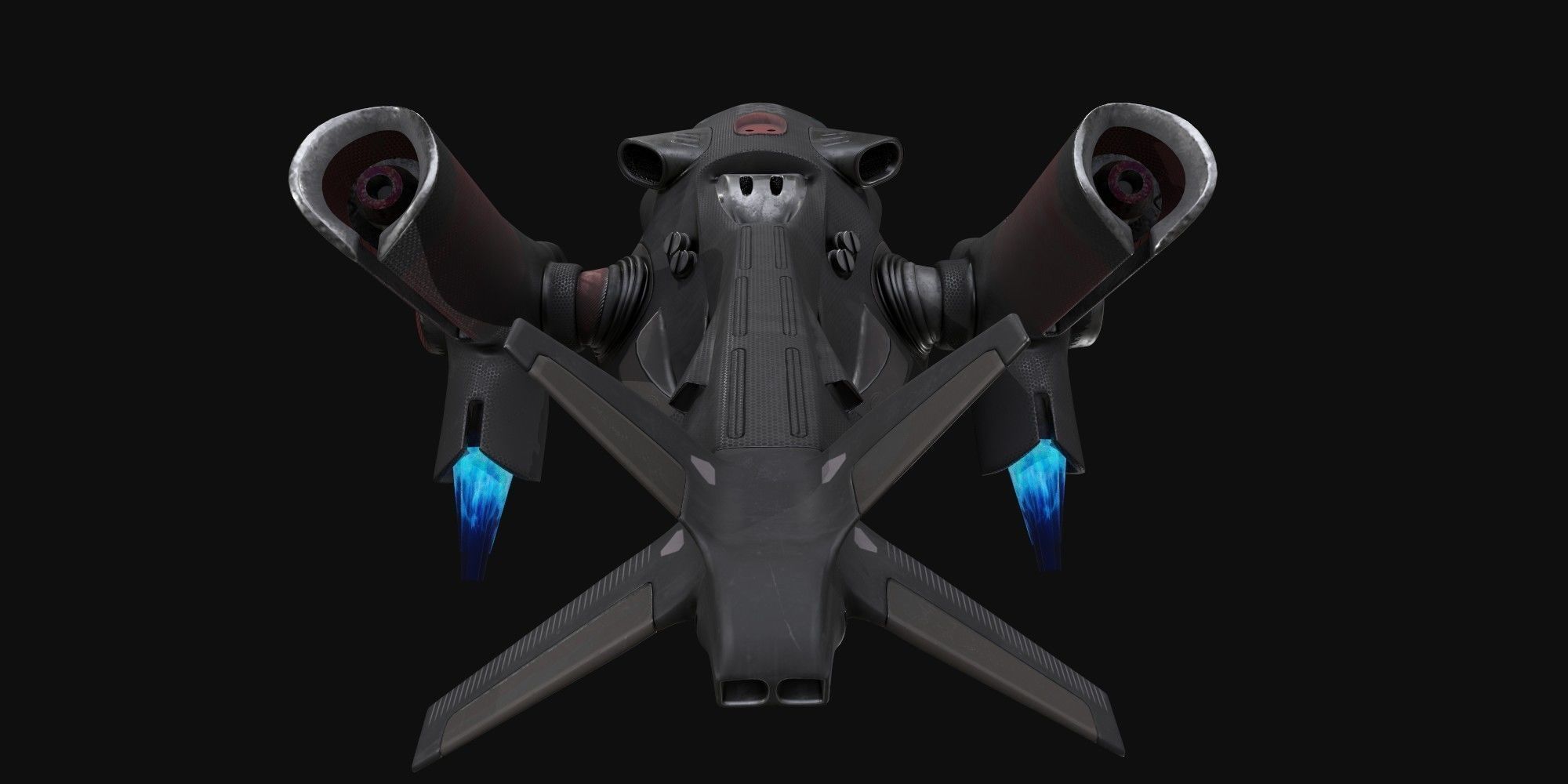 Sci fi ship Low-poly 3D model_8