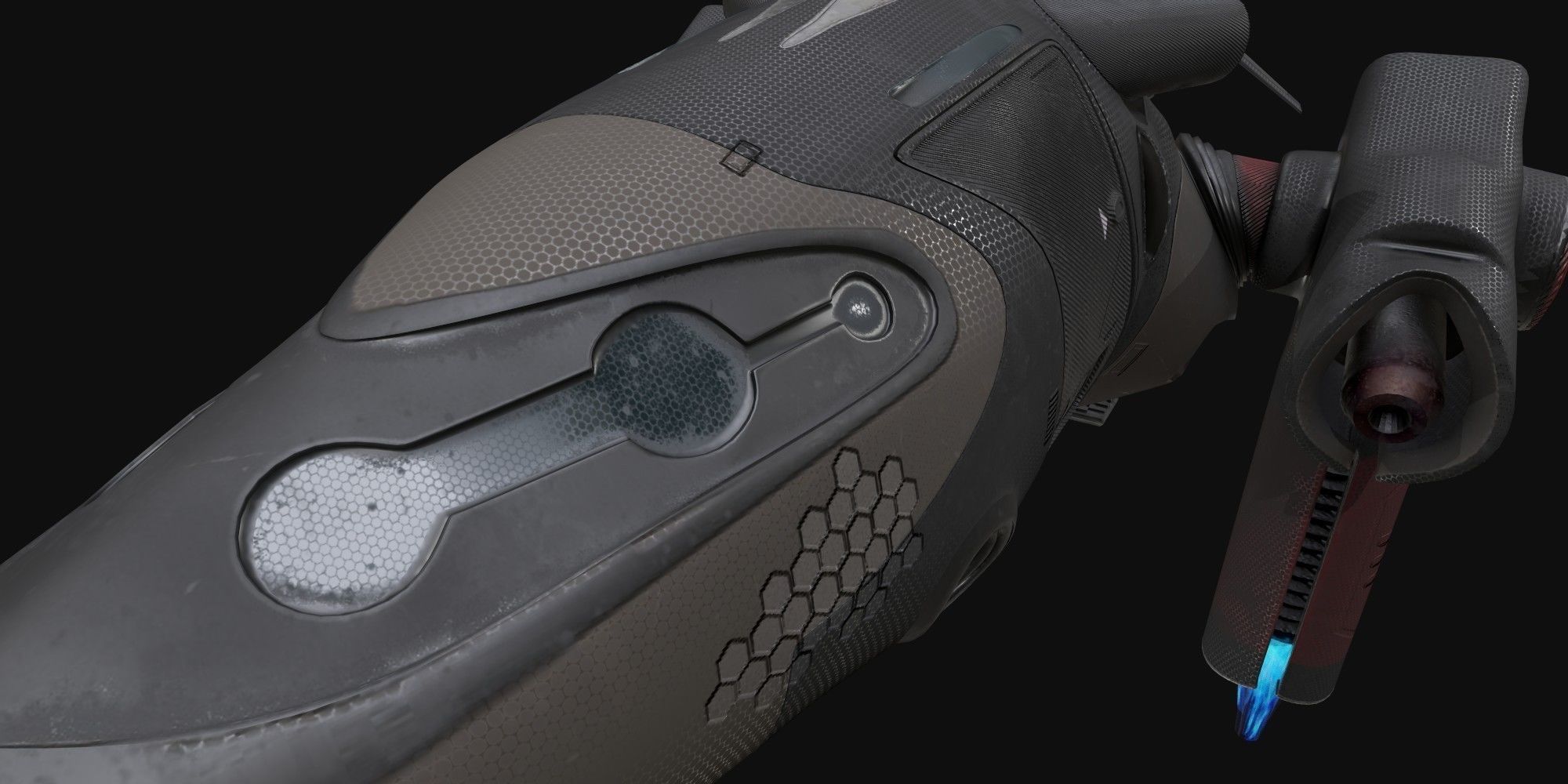 Sci fi ship Low-poly 3D model_19