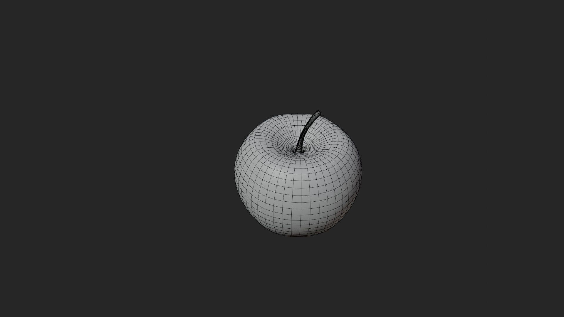Apple Red 3D model_6