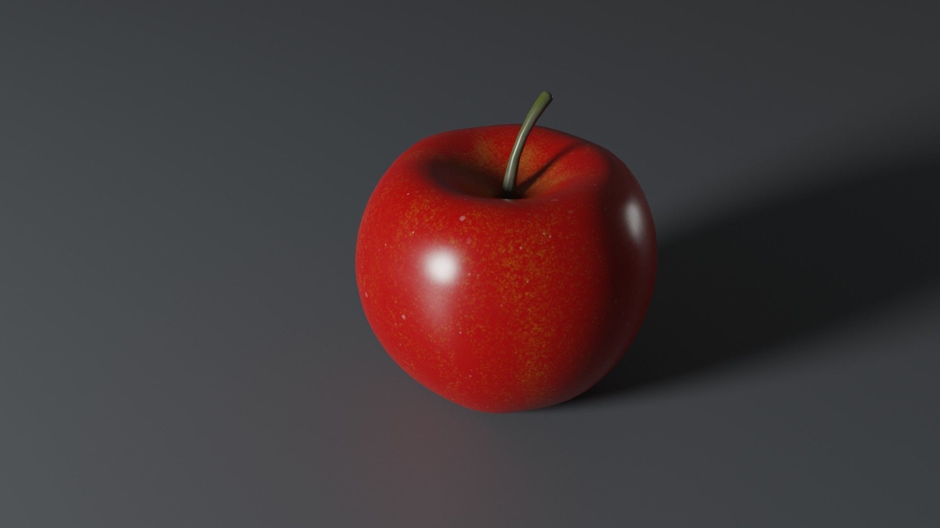 Apple Red 3D model_2