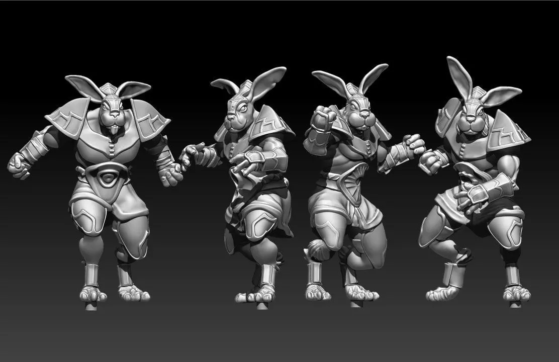 Bunny team 3D print model_0