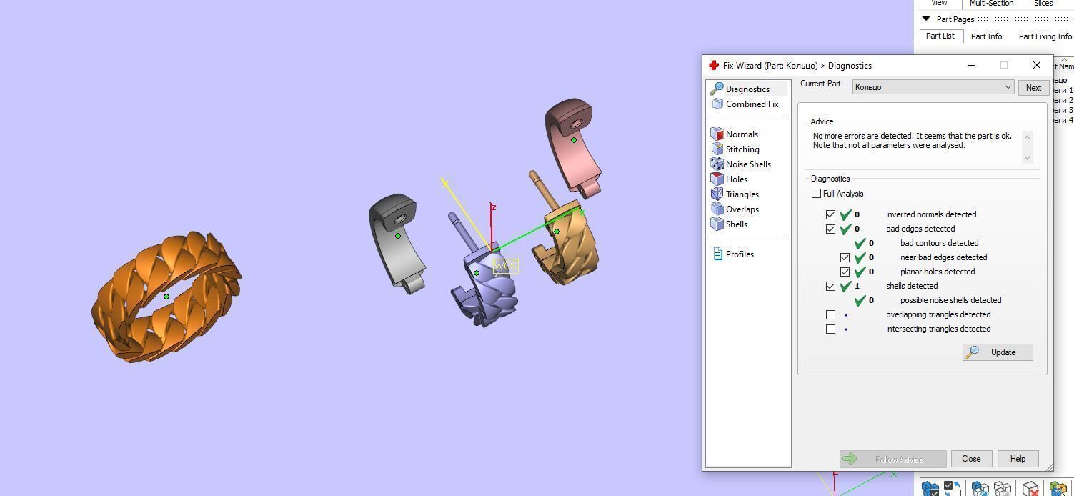 Cuban Ring and Earrings 3D print model_4