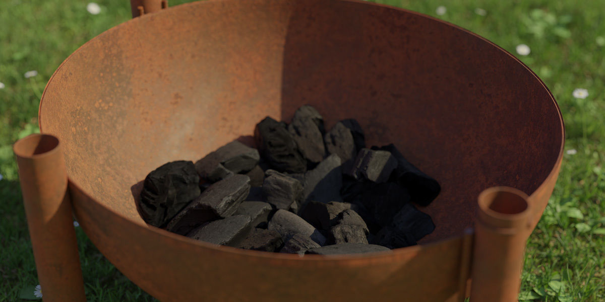 Photorealistic Charcoals Low-poly 3D model_5