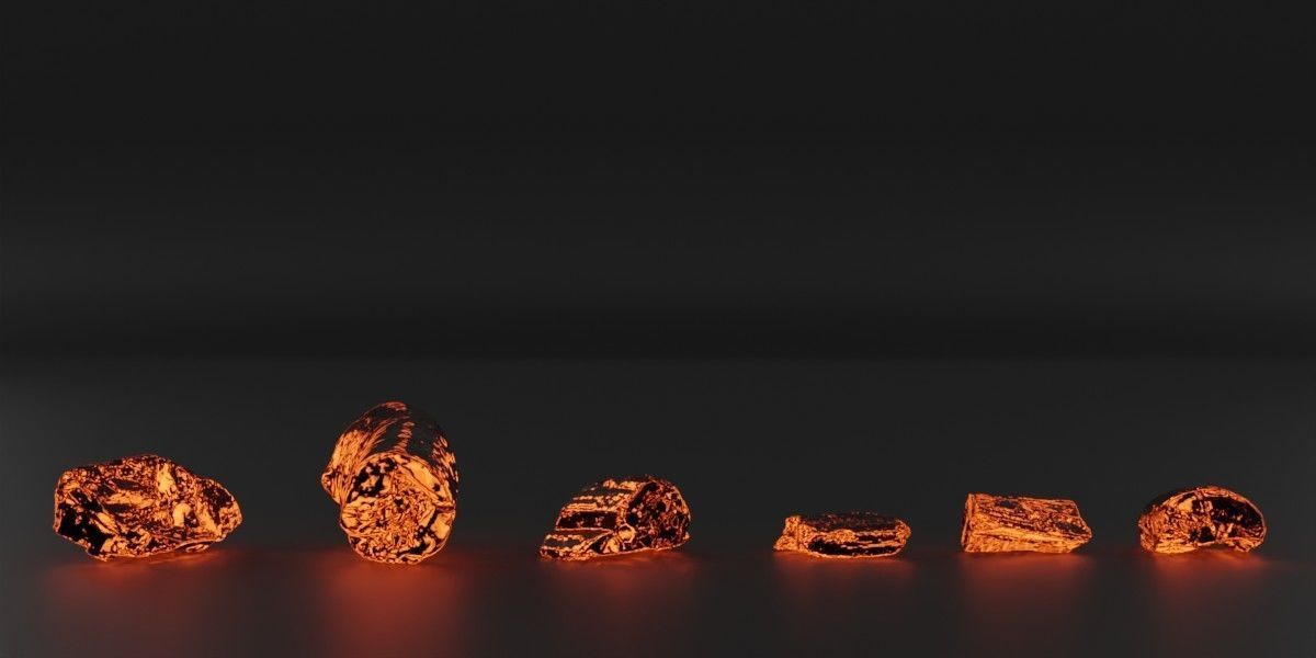 Photorealistic Charcoals Low-poly 3D model_8