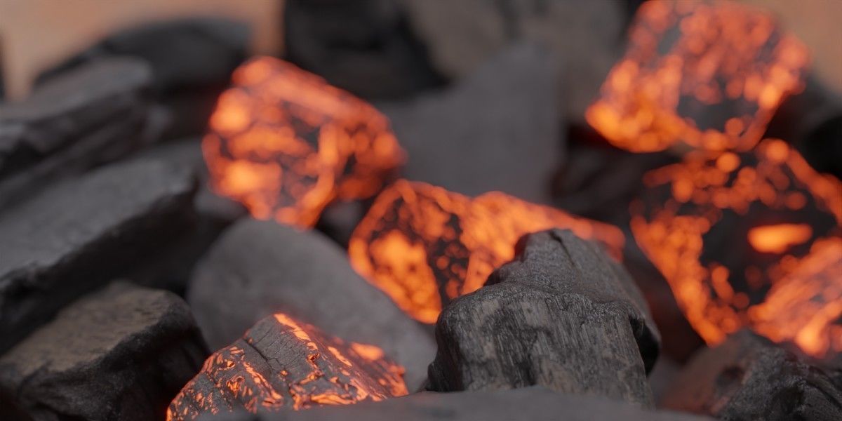 Photorealistic Charcoals Low-poly 3D model_3