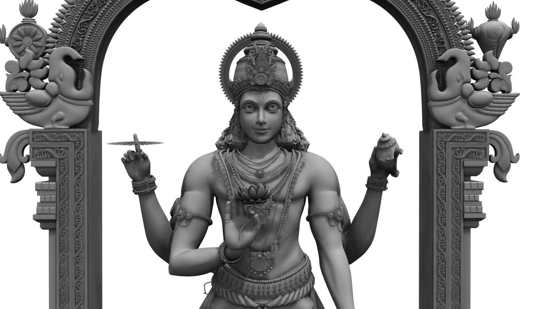 god vishnu 3D model_1