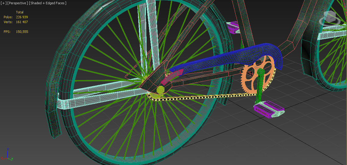 Bicycle vintage - vintage 3D model_7