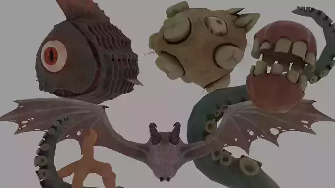 Eldritch Abominations PBR Model Pack Low-poly 3D model