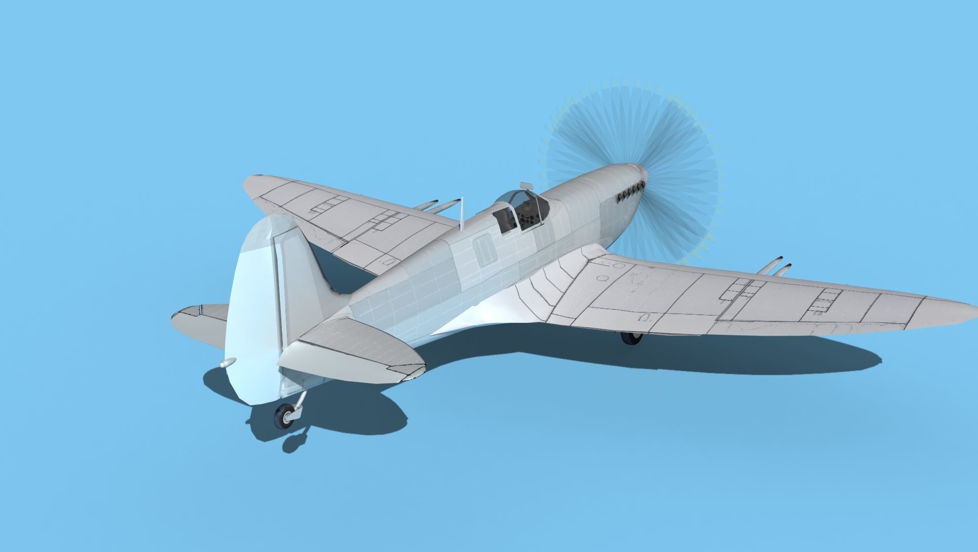 Supermarine Spitfire MK XII V00 3D model_5
