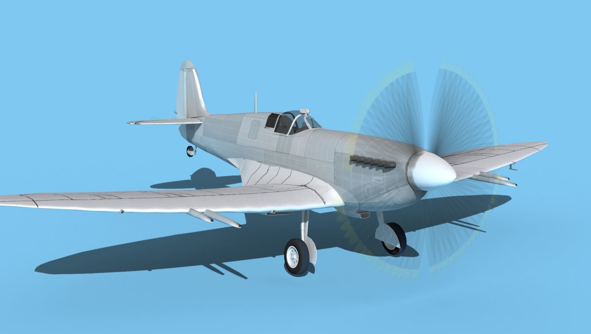 Supermarine Spitfire MK XII V00 3D model_2