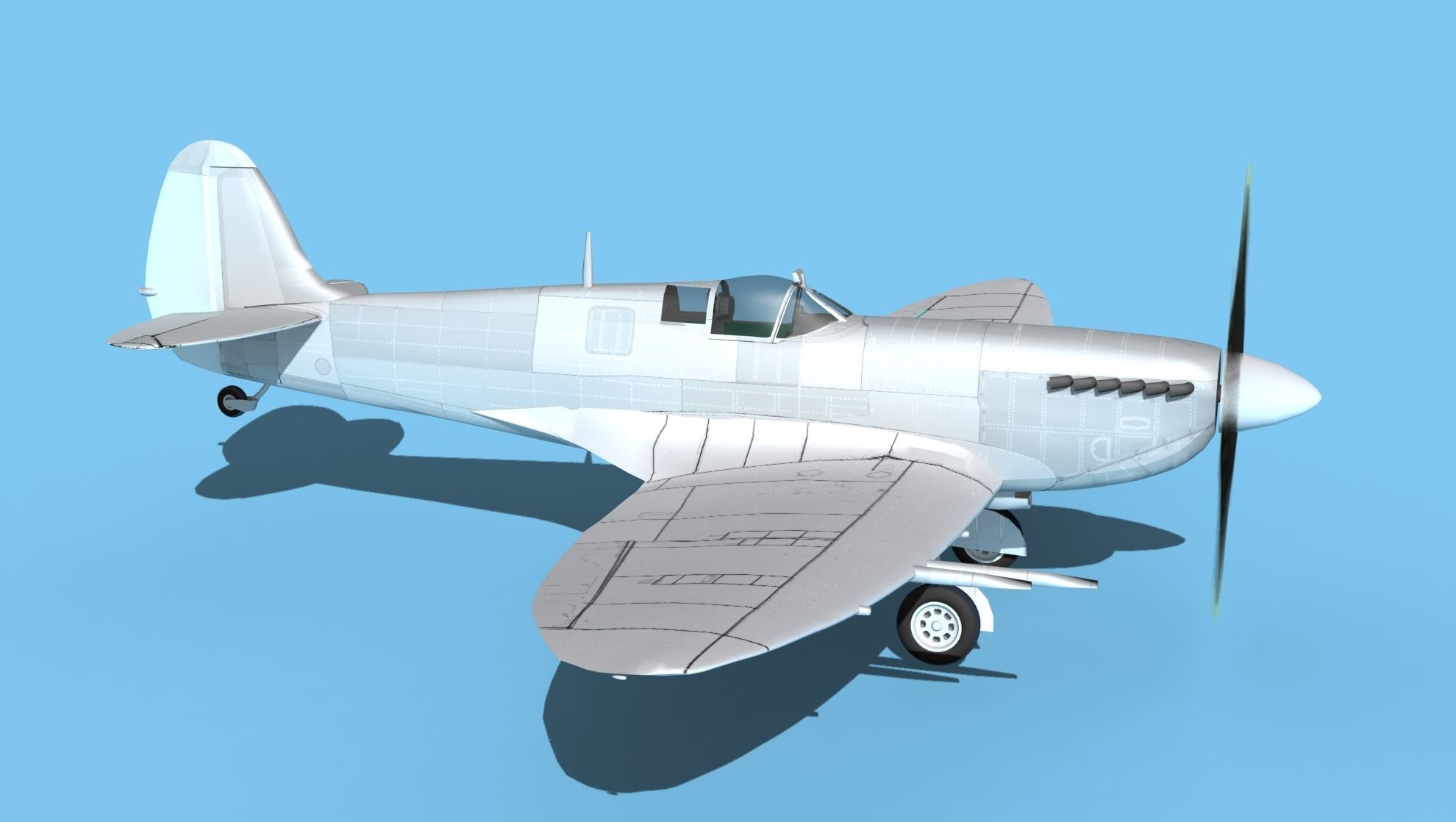 Supermarine Spitfire MK XII V00 3D model_3