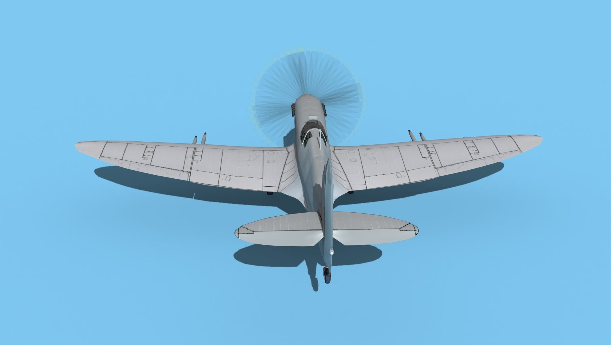 Supermarine Spitfire MK XII V00 3D model_6