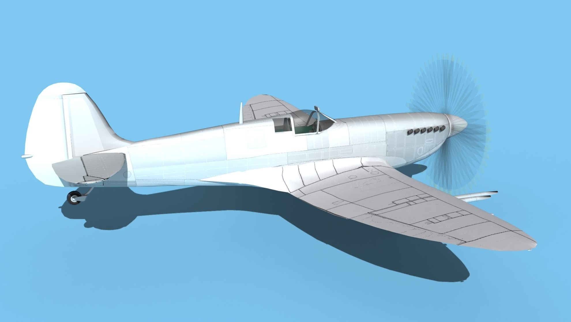 Supermarine Spitfire MK XII V00 3D model_4