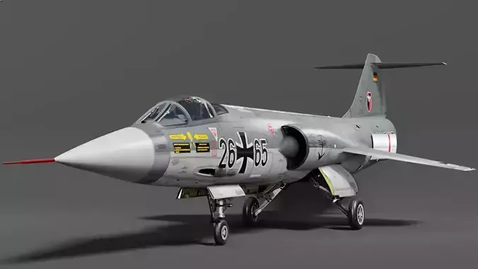 F104G starfighter fighter jet Free 3D model
