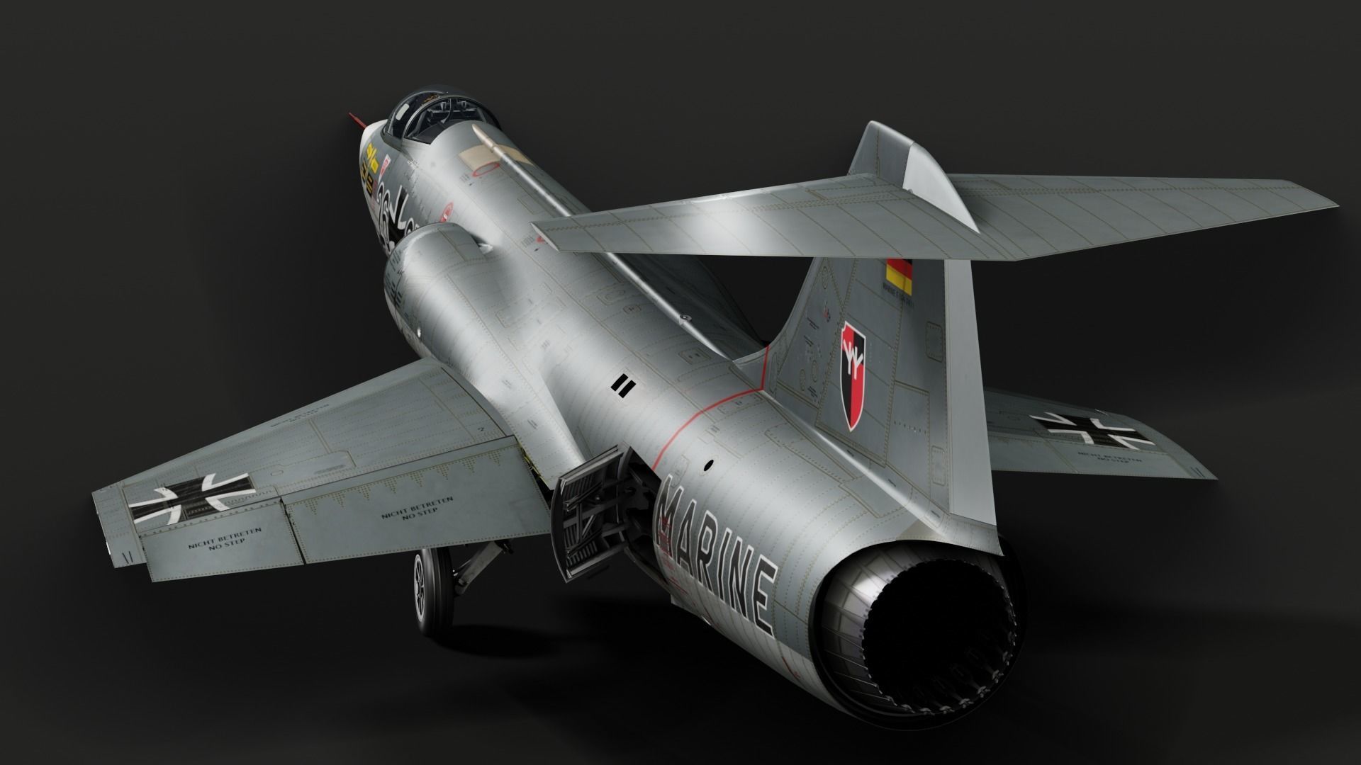 F104G starfighter fighter jet Free 3D model_2