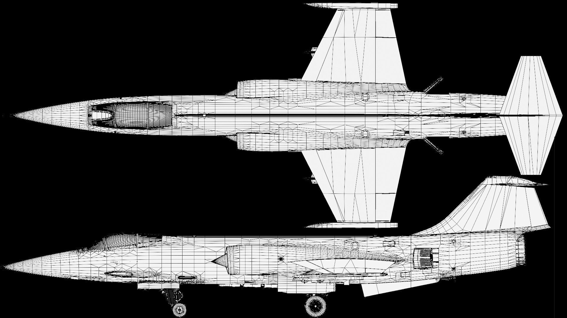 F104G starfighter fighter jet Free 3D model_6