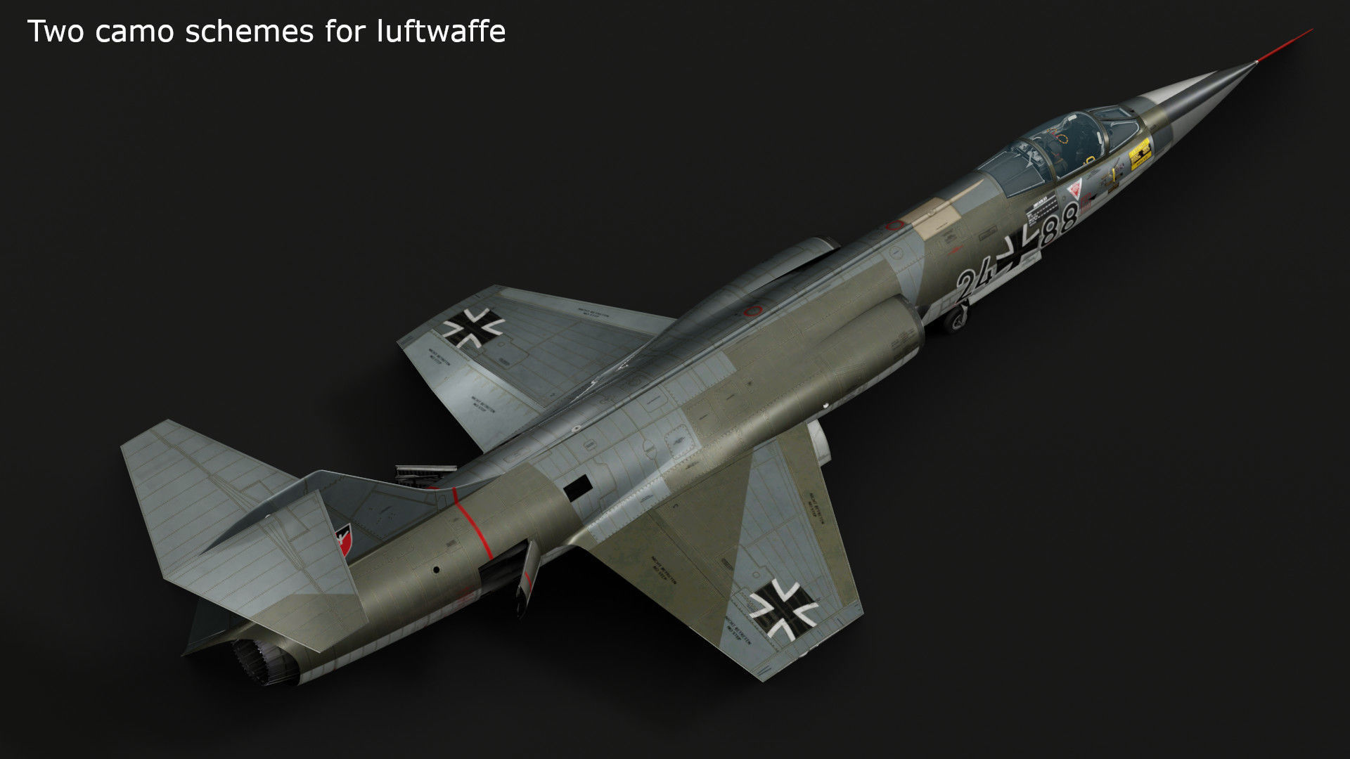 F104G starfighter fighter jet Free 3D model_1