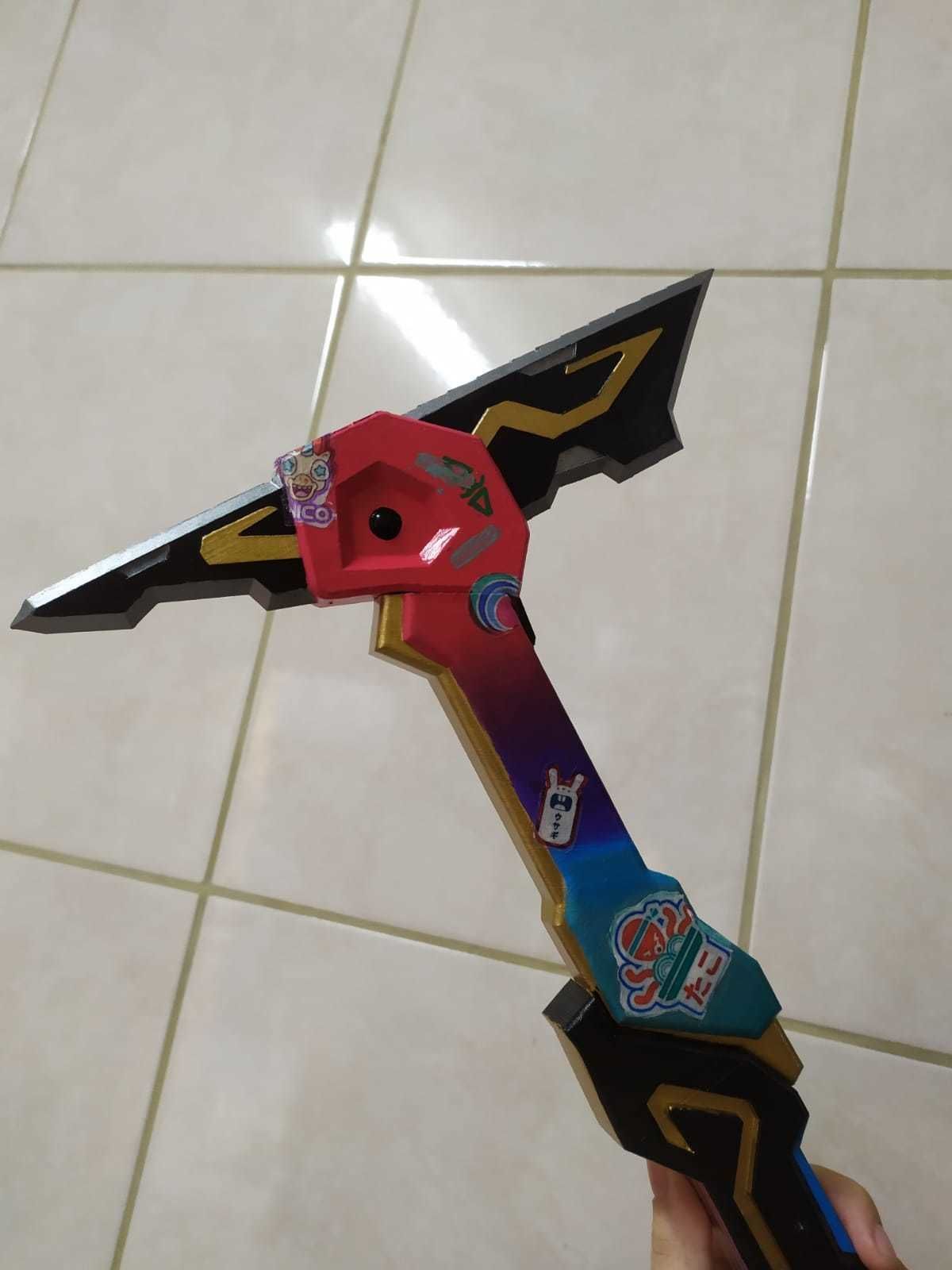 GLITCHPOP AXE 3D print model_2