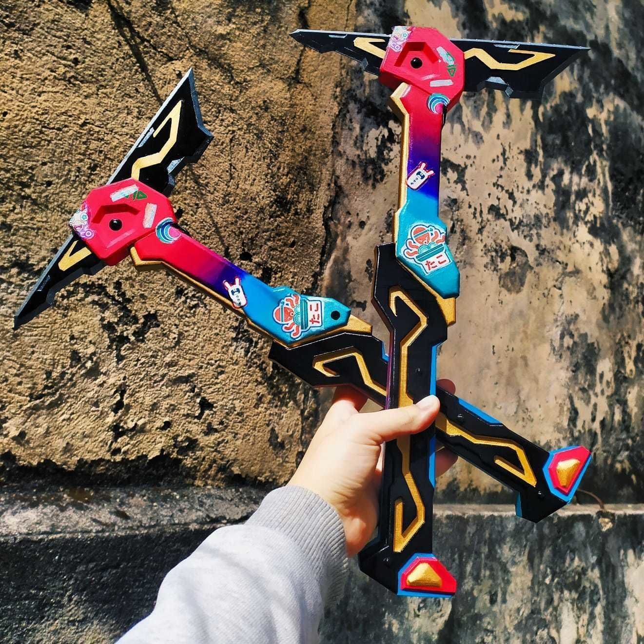 GLITCHPOP AXE 3D print model_1