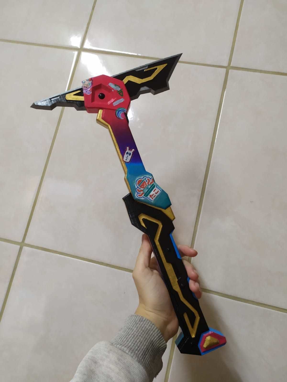 GLITCHPOP AXE 3D print model_3