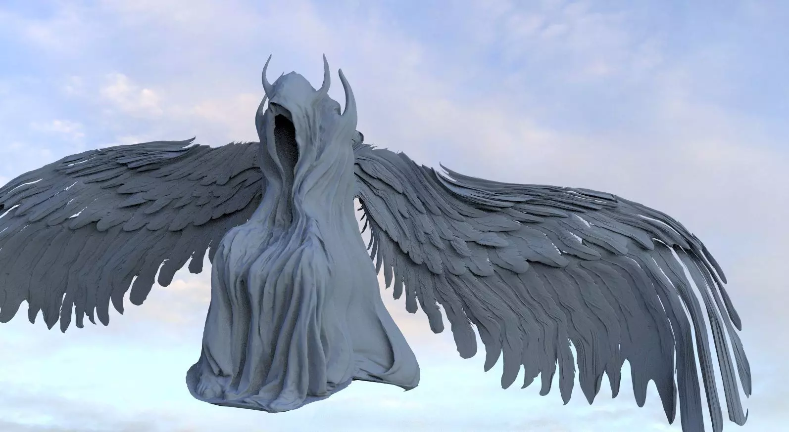 Fallen Angel hooded 3D model | CGTrader