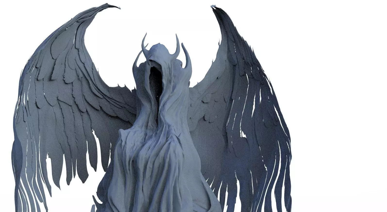 Fallen Angel hooded 2 3D model_0