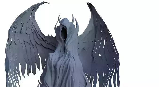Fallen Angel hooded 2 3D model