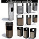 Street trash can - collection 5 models  3D model_12