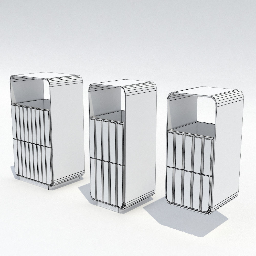 Street trash can - collection 5 models  3D model_10