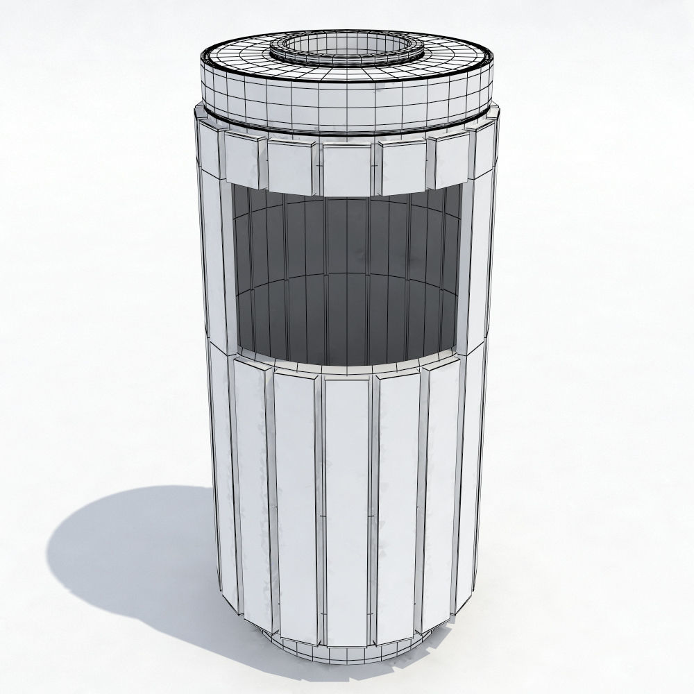 Street trash can - collection 5 models  3D model_2