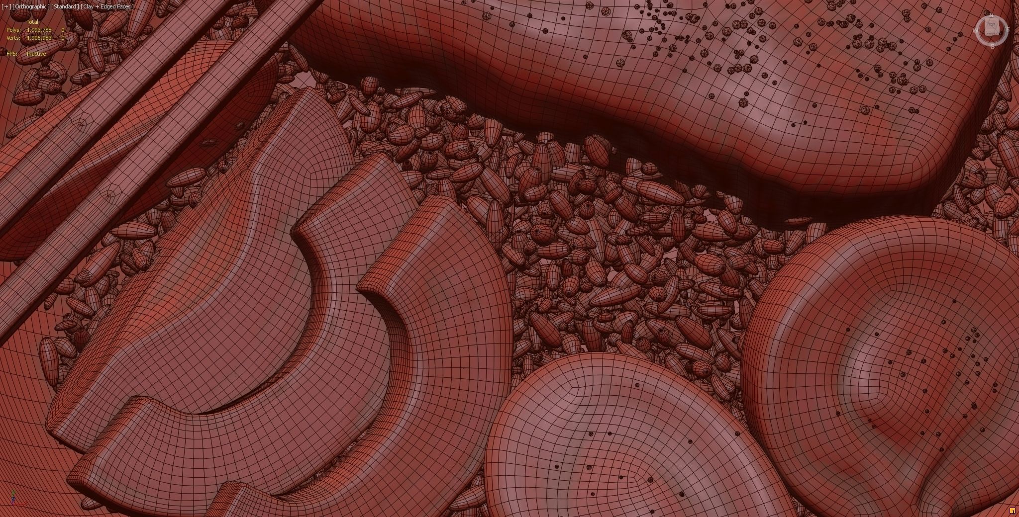 Food collection plate of spring rolls with sauce 3D model_10