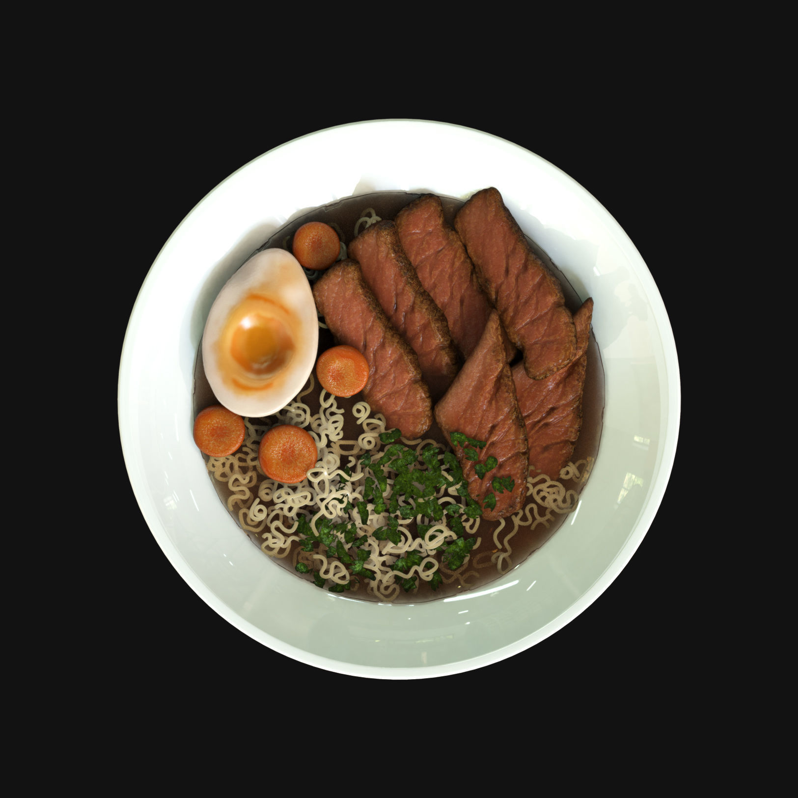 Food collection plate of spring rolls with sauce 3D model_33