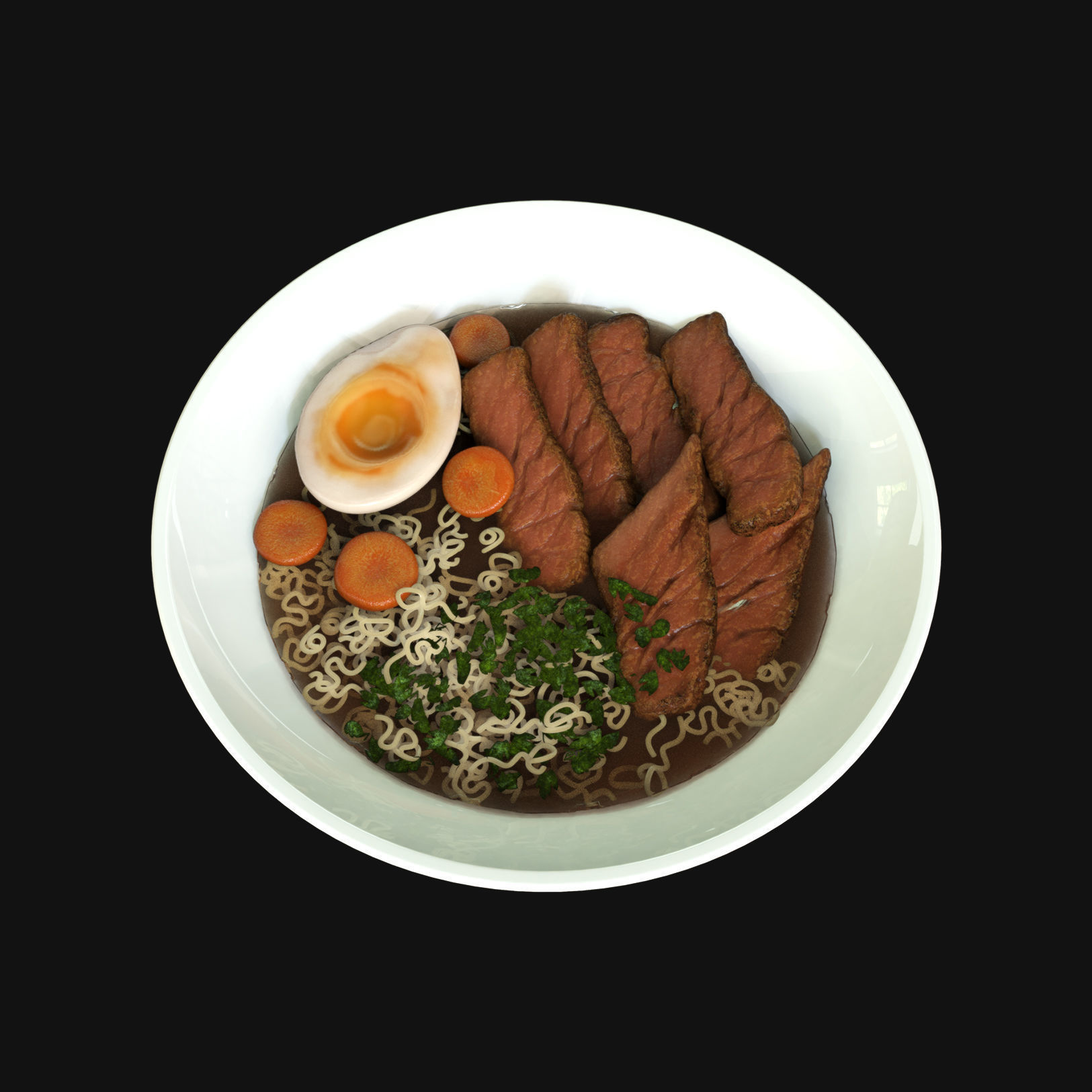 Food collection plate of spring rolls with sauce 3D model_31