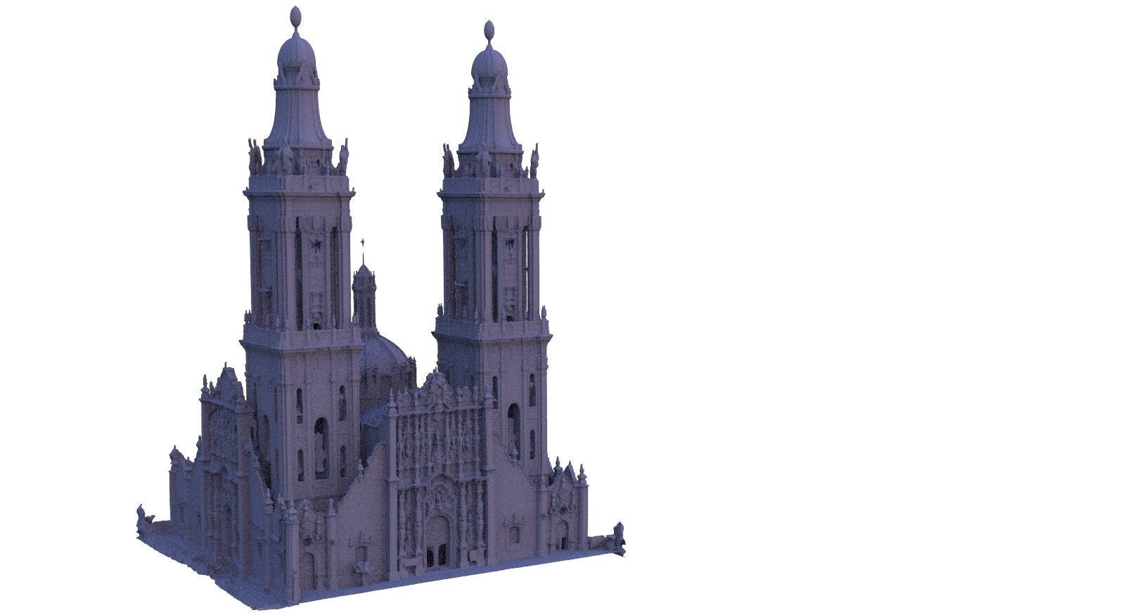 Baroque Cathedral 3D model_2