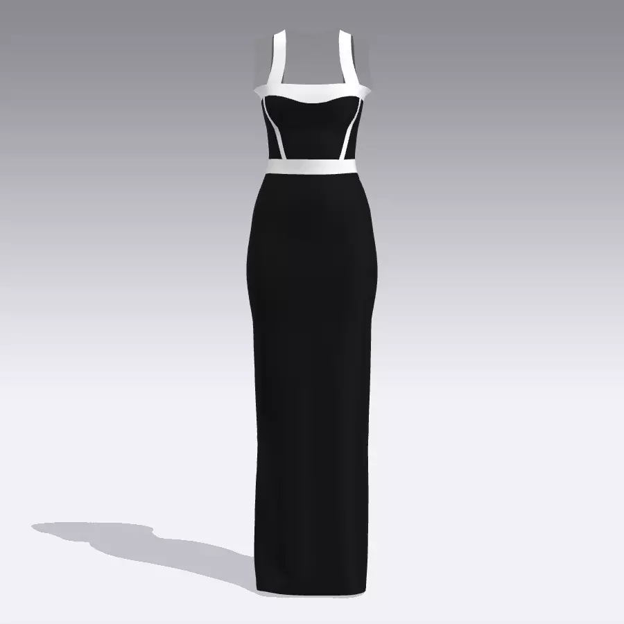 DRESS DRESS on mannequin 3D model_0