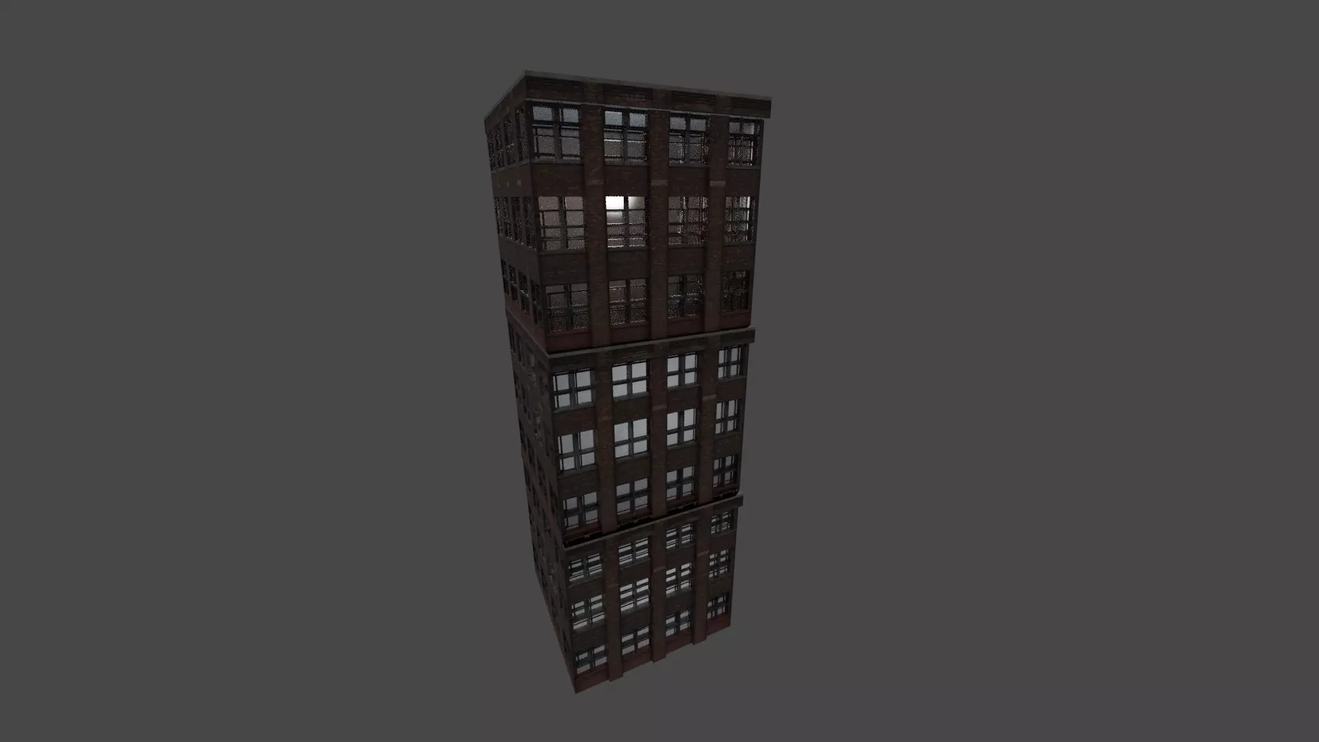 Simple Building  Free 3D model_0