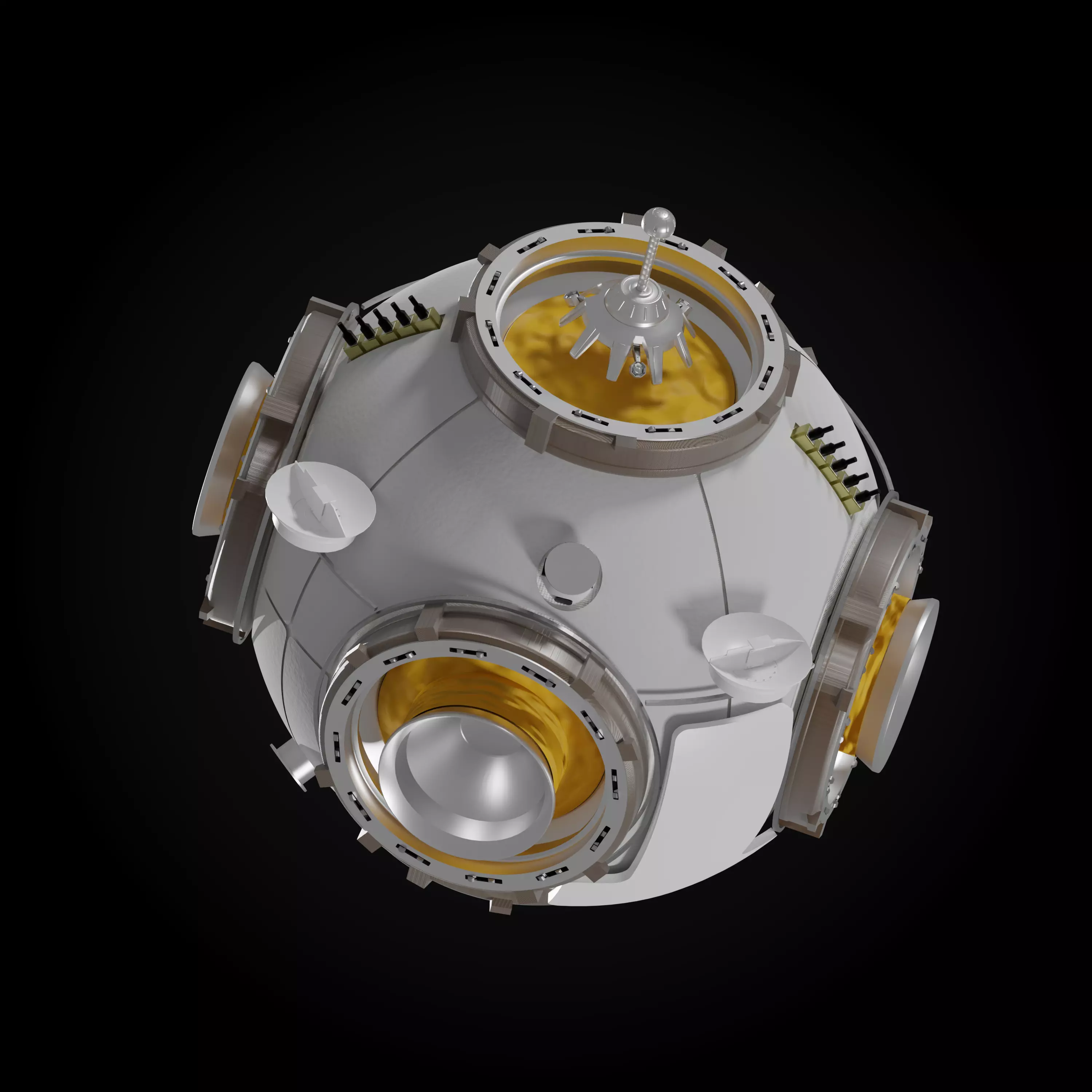 Prichal node module 3D model_0