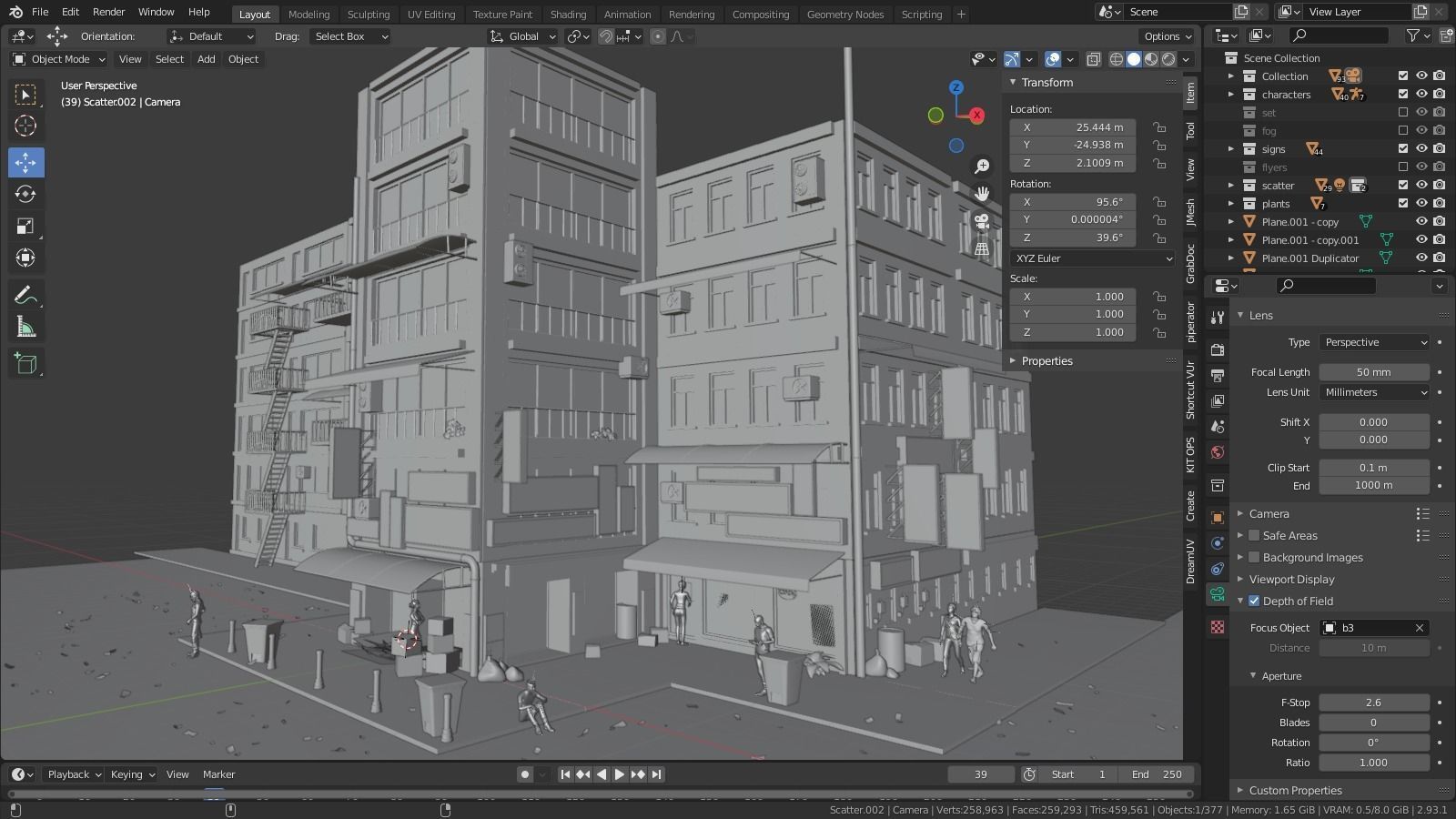 Modular Buildings Asset Pack 3D model_5