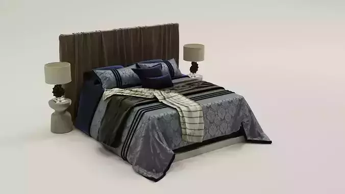 sofa bed with bedding