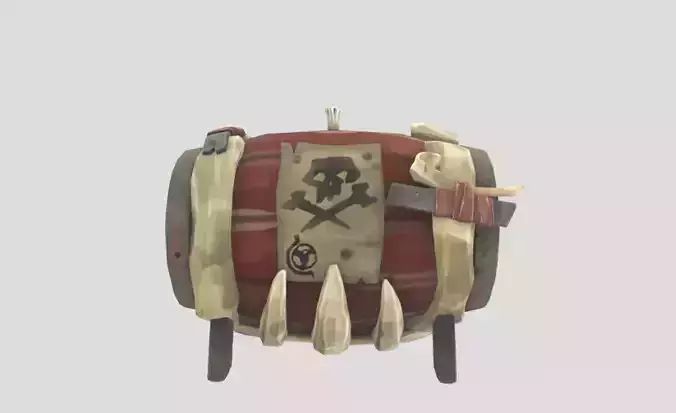 Sea of Thieves Stronghold Gunpowder Keg 3D model