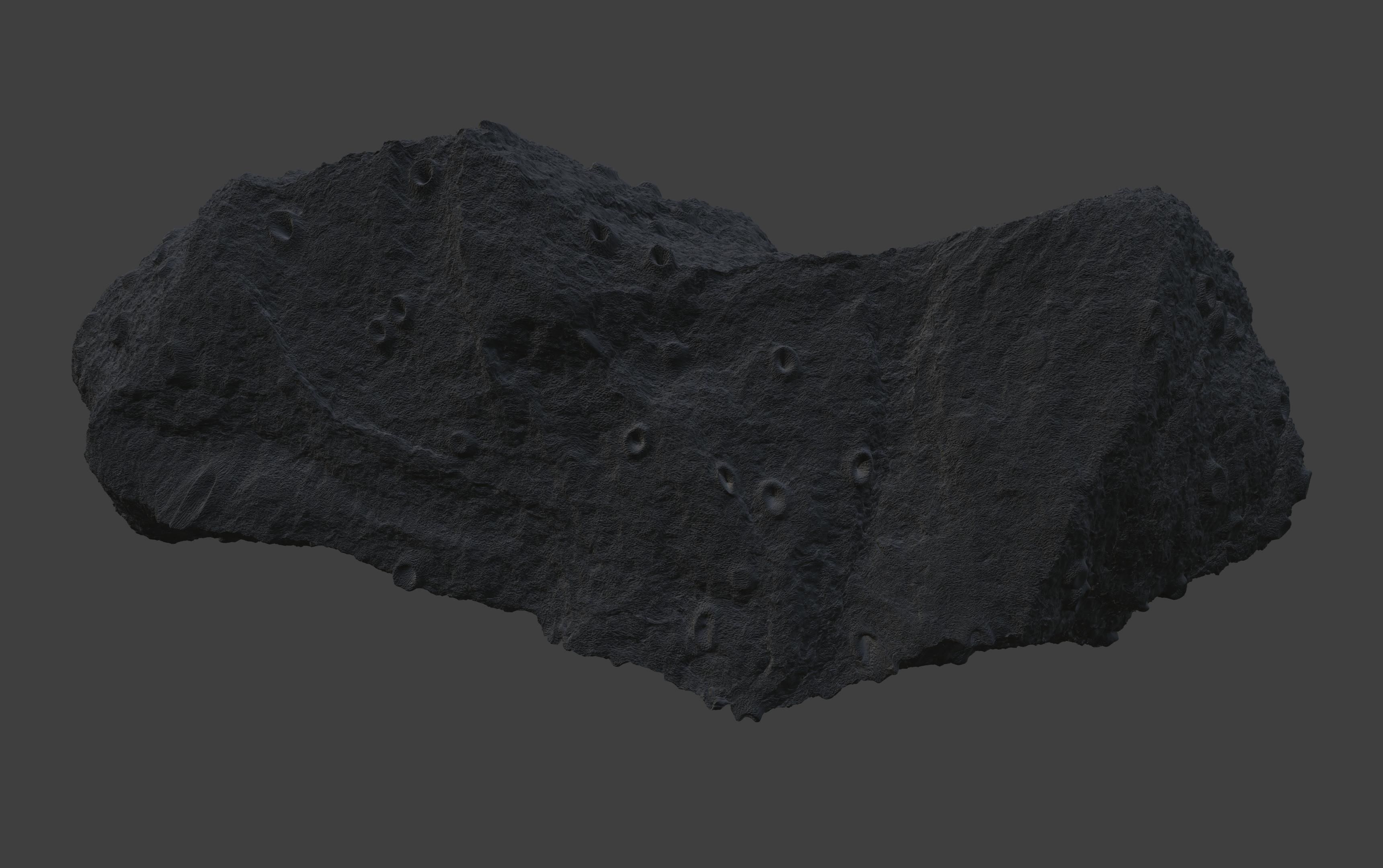 asteroid version 2 high detail 3D model_2