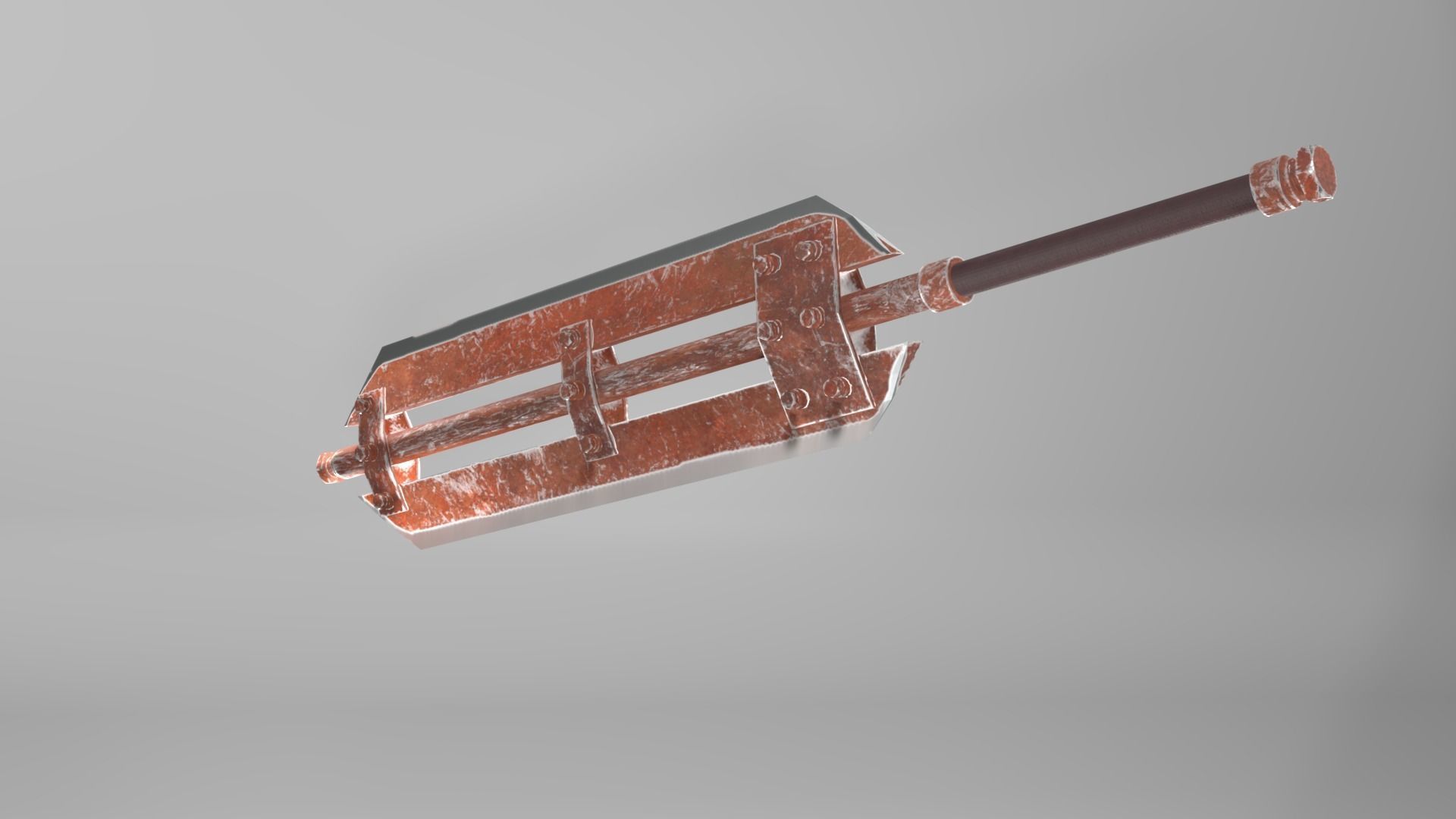 Post-apocalyptic homemade two-handed big sword 3D model_2