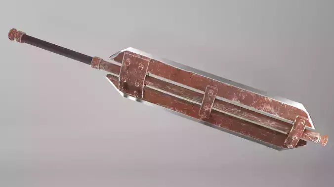 Post-apocalyptic homemade two-handed big sword