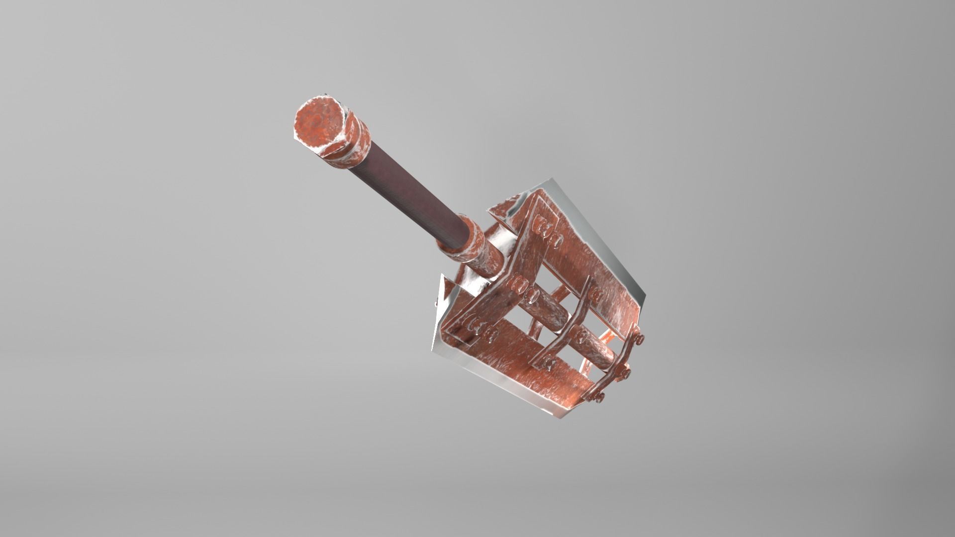 Post-apocalyptic homemade two-handed big sword 3D model_5