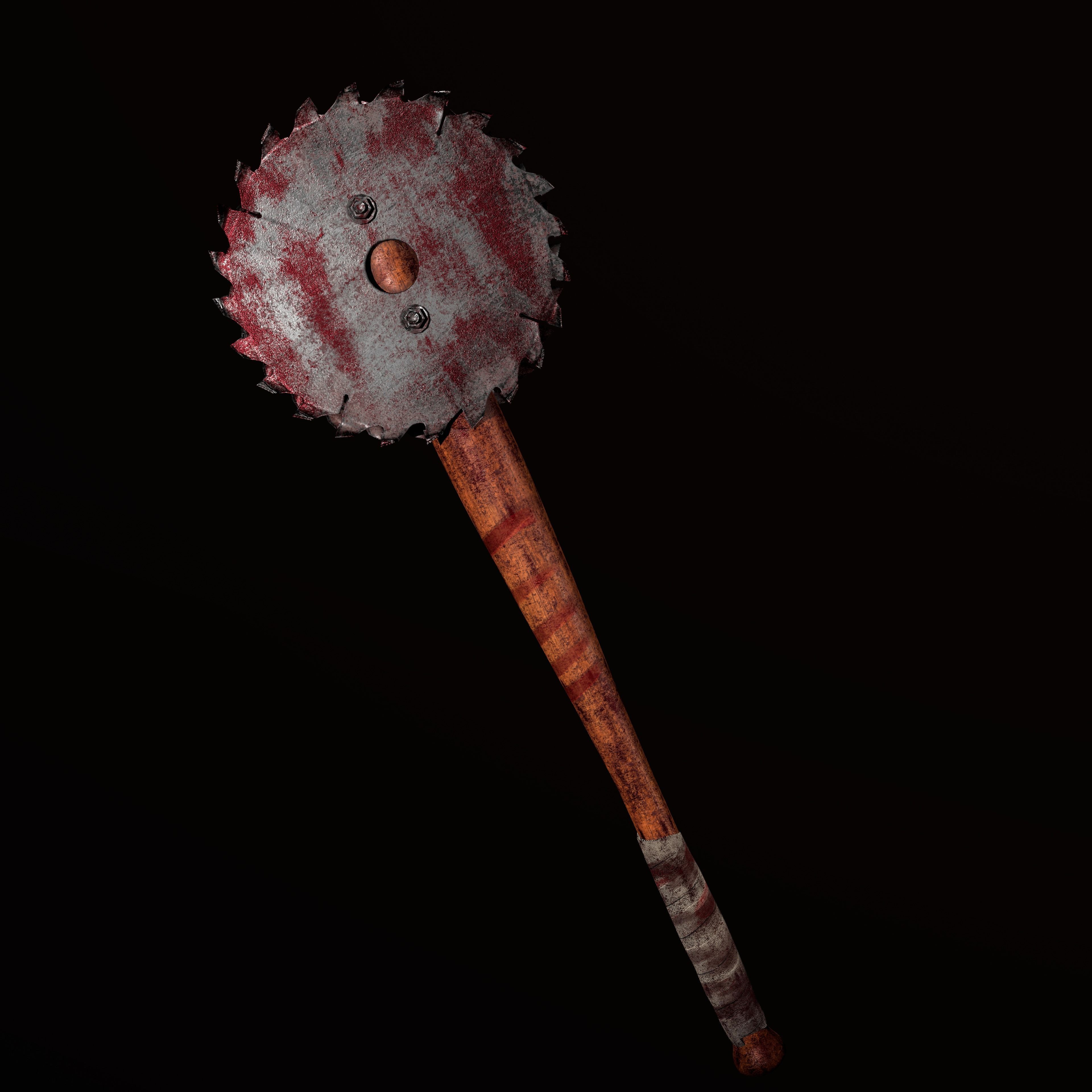 Sawblade Bat Low-poly 3D model_4