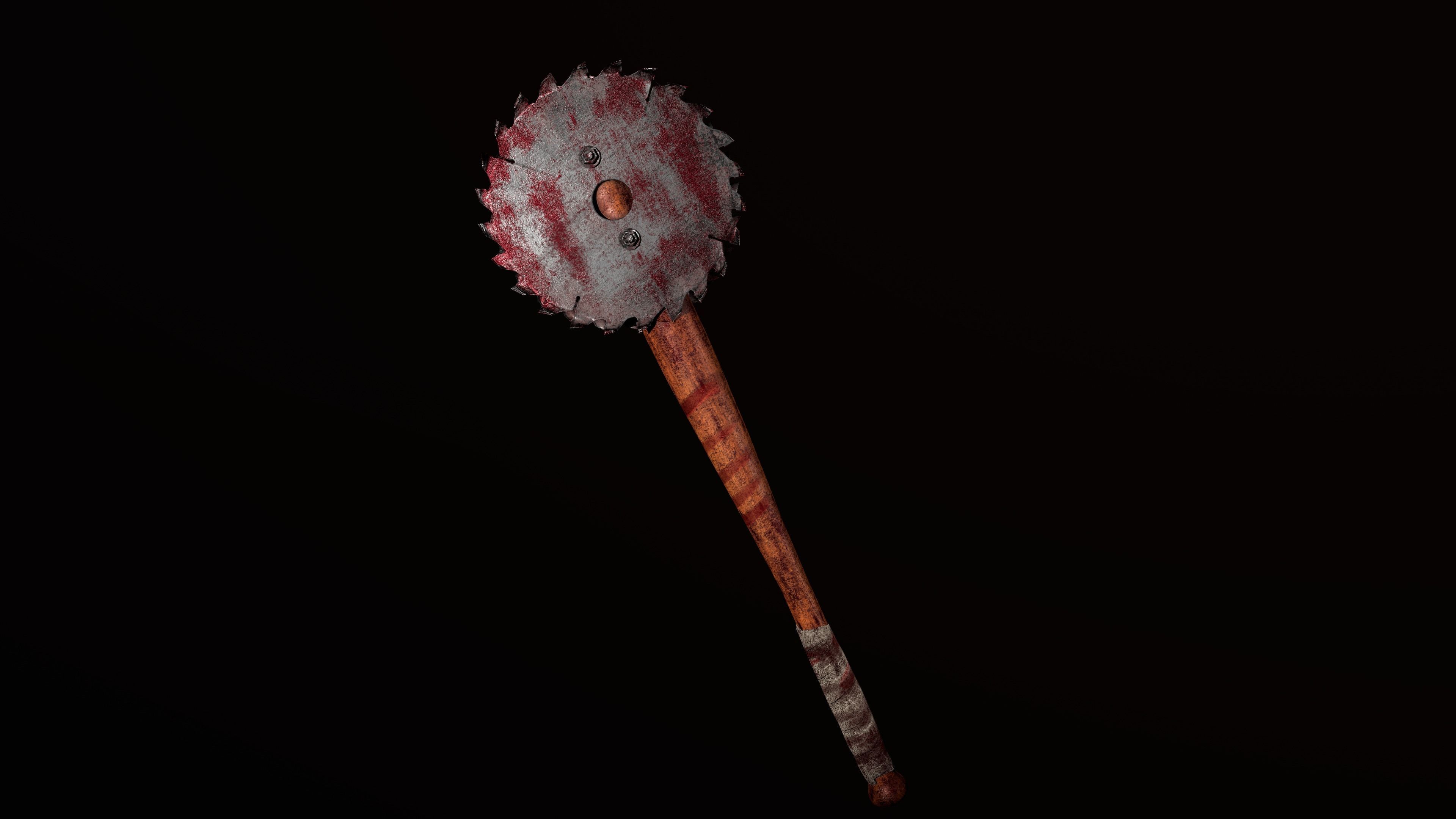 Sawblade Bat Low-poly 3D model_3