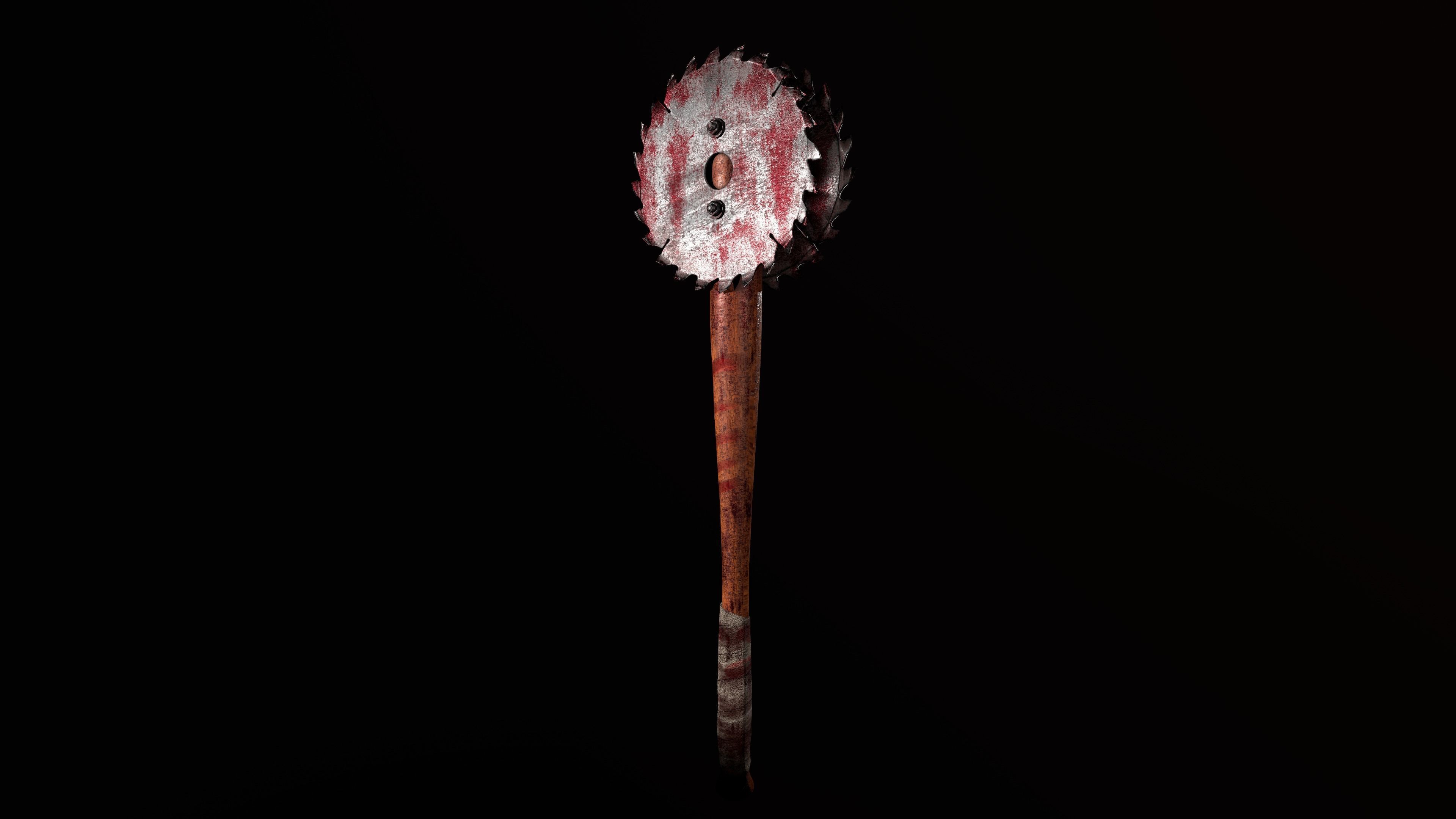 Sawblade Bat Low-poly 3D model_2